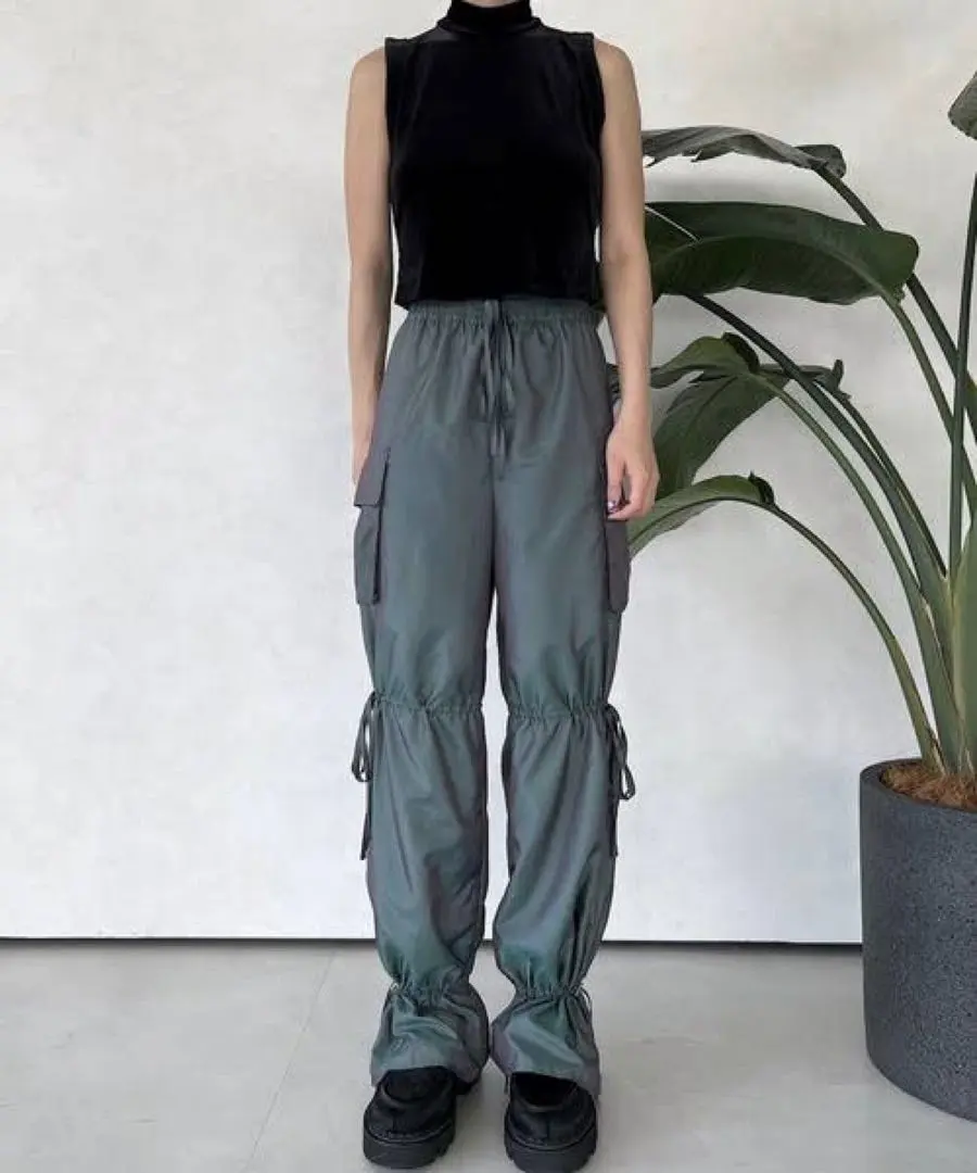 Thumbnail of Musubore Cargo Pants Relax Ribbon Bondage Pants Metal y2k