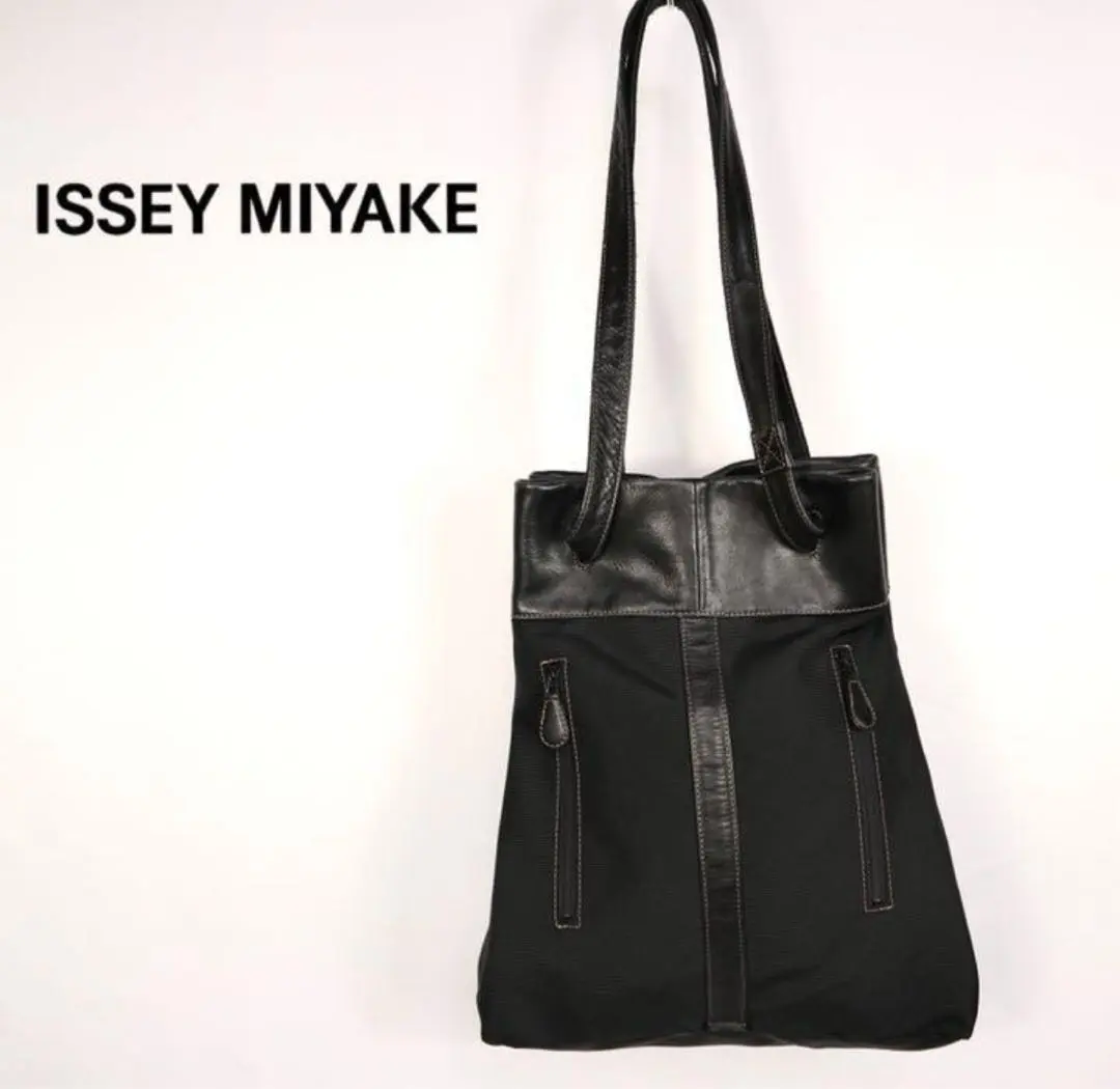 【美品・80s】ISSEY MIYAKE　ショルダーバッグ　レザー　ブラック　黒 楽天市場】ISSEY MIYAKE イッセイミヤケ ショルダーバッグ