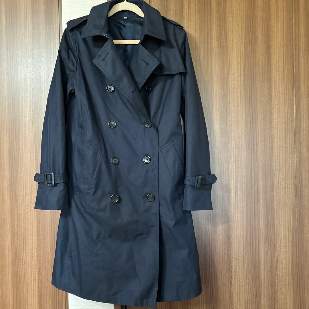 Thumbnail of MUJI Cotton Blend Trench Coat, Navy, Size M