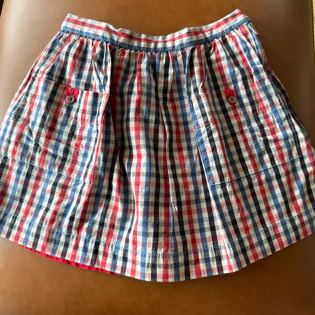 Thumbnail of Petit Bateau 114cm Checkered Skirt with Pockets