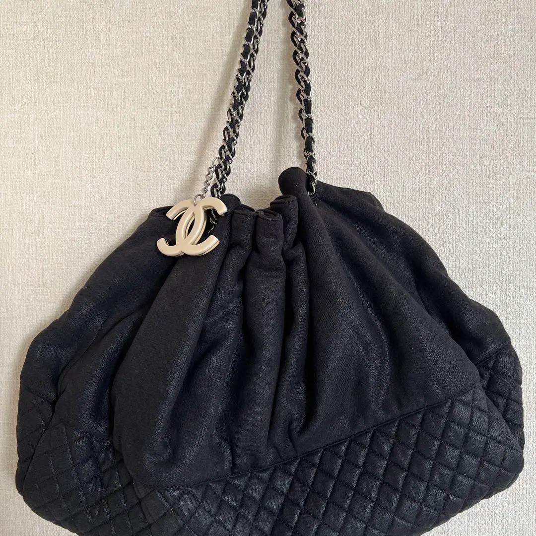 CHANEL メルローズカバス チェーンショルダーバッグ 大容量 ブラック CHANEL - CHANEL メルローズカバス チェーンショルダーバッグ 大