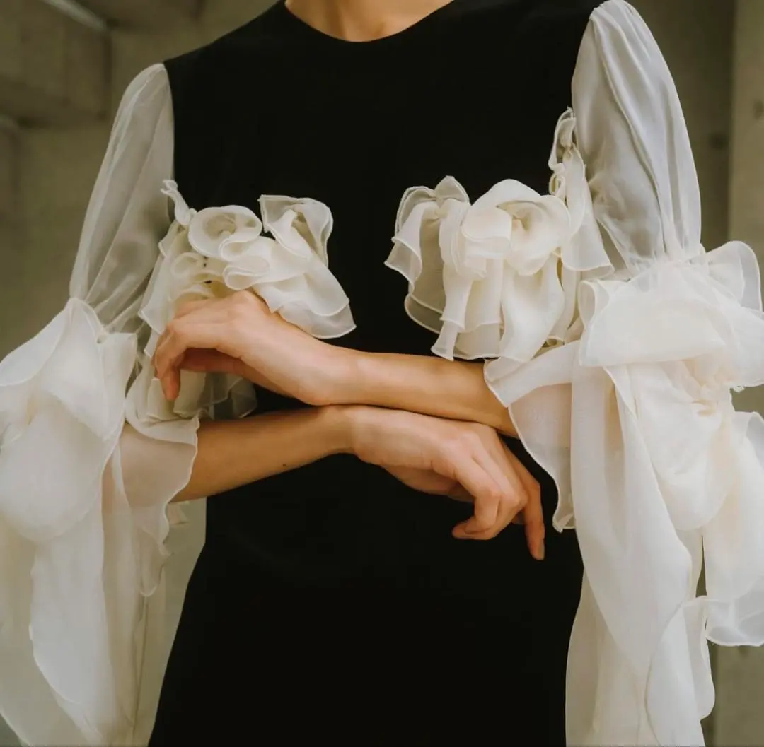 スーツ・フォーマル・ドレス Knuth Marf 2way chiffon docking onepiece 2way chiffon docking one piece/black | KNUTH MARF