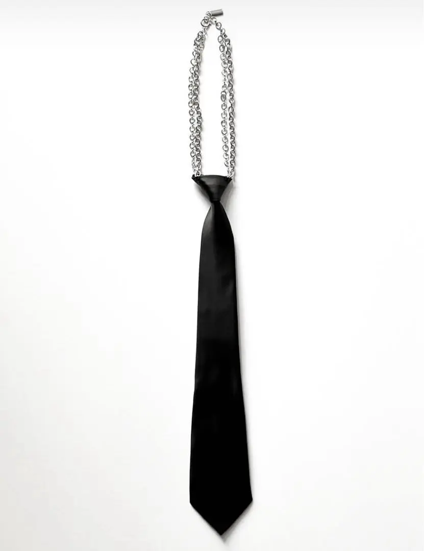 キシダミキ litmus chain tie - black ネクタイ　ブラック chain tie - black | KISHIDAMIKI