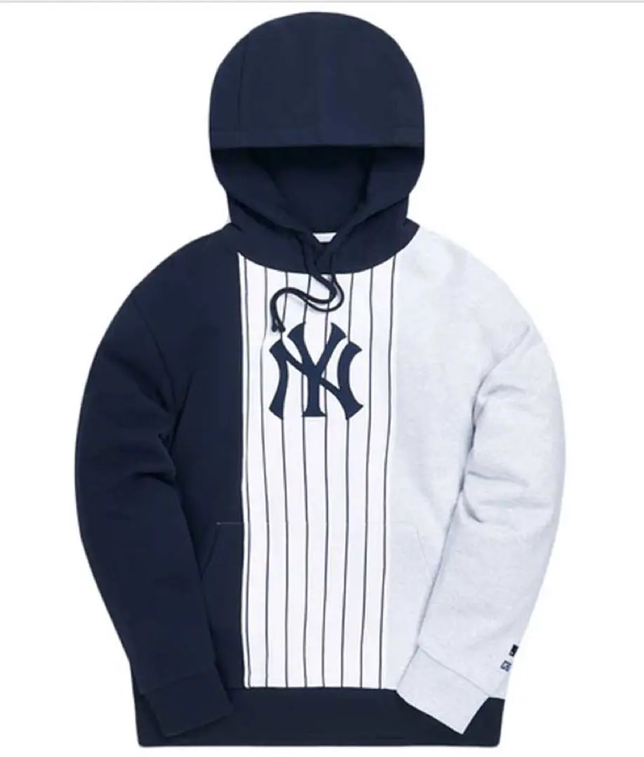 ☆ KITH x NEW YORK YANKEES Split hoodie コラボパーカー ☆ BRAND NEW Kith x MLB x New York Yankees Split Hoodie Grey