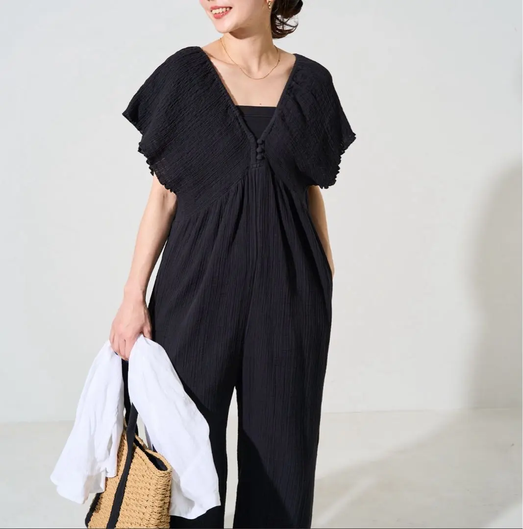 Thumbnail of FREAK'S STORE Indian Double Gauze Shirring Jumpsuit