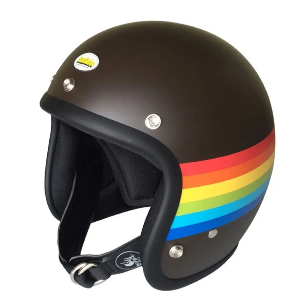 バンブルビーヘルメットレインボーマットブラウンML ミラー