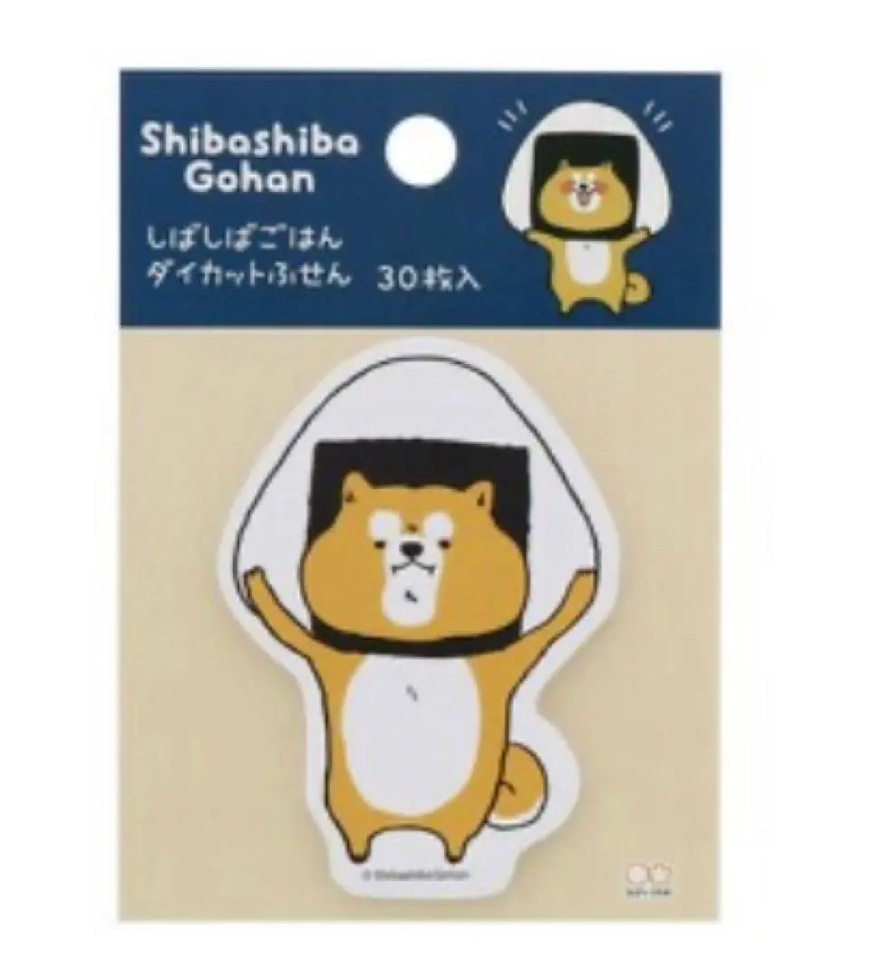 Sun-Star 文具 sun-star 造型便利貼 柴犬吃飯 飯糰 的縮圖