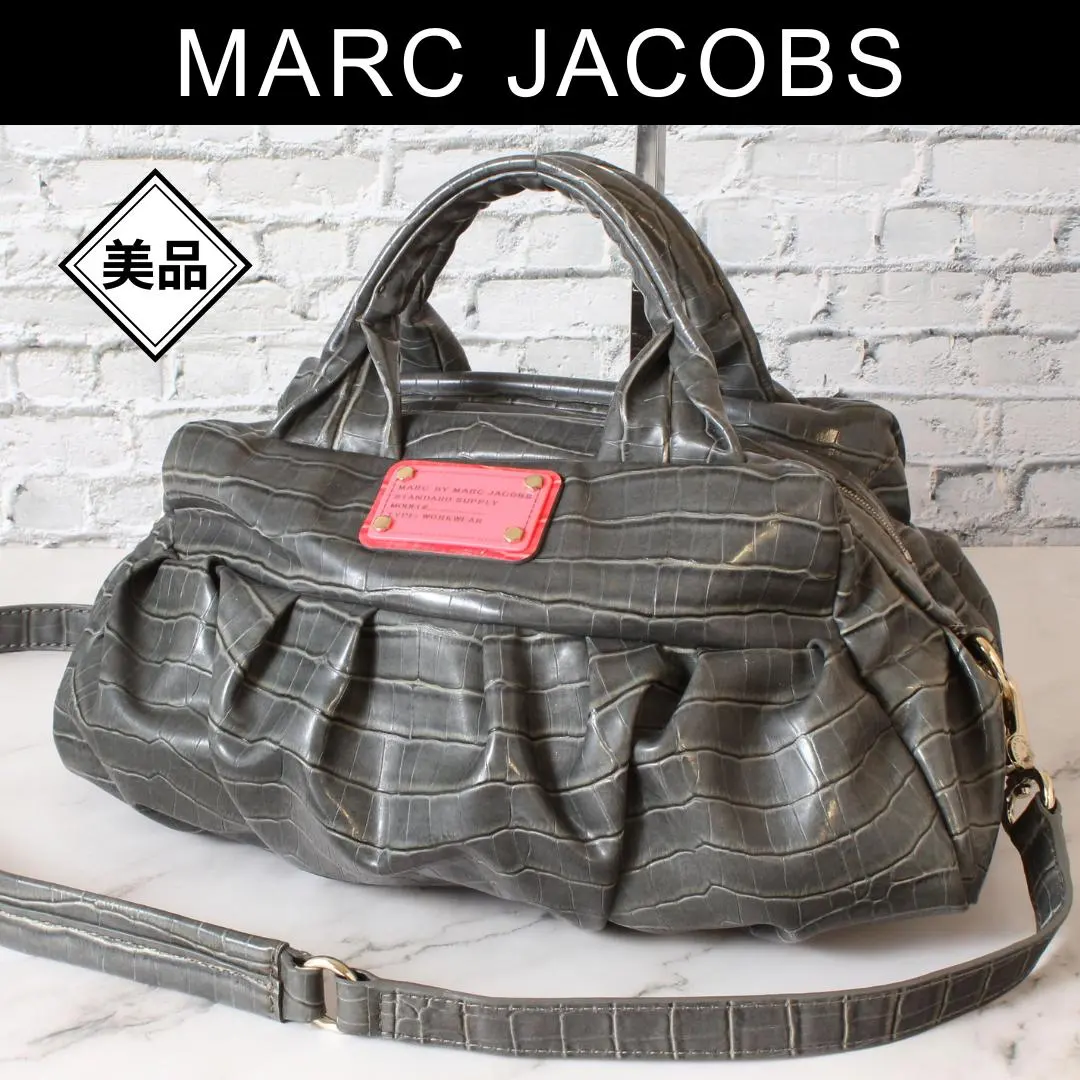 Thumbnail of ✨Excellent Condition✨ Marc Jacobs Shoulder Bag 2way Drawstring Type Crocodile Pattern