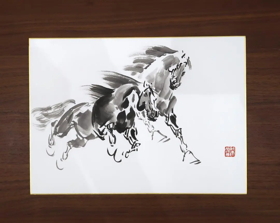 扇 夏荷(水墨画)ー賈文忠真筆 扇 夏荷(水墨画)ー賈文忠真筆