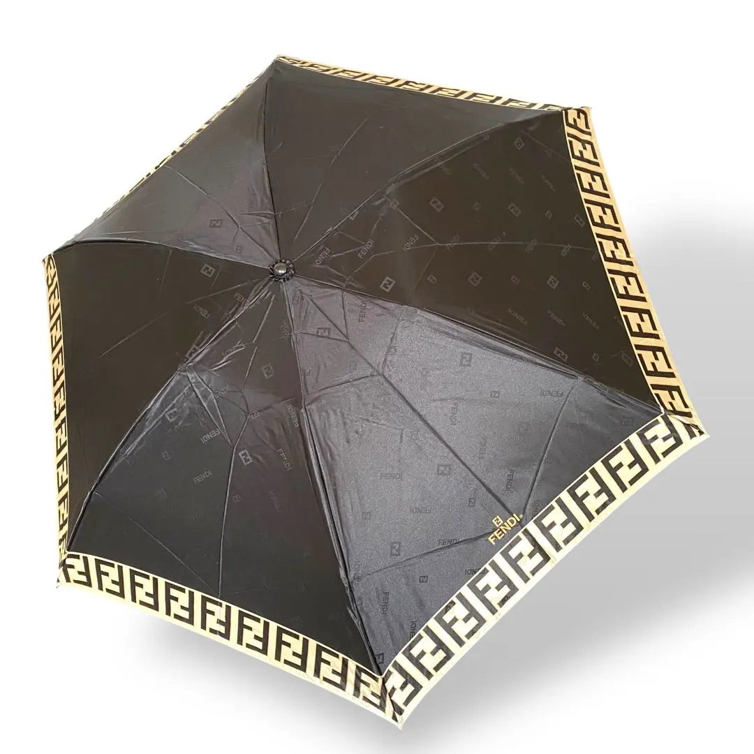 Thumbnail of Fendi Folding Umbrella Sunshade Zucchino Pattern Popular Color FF Black