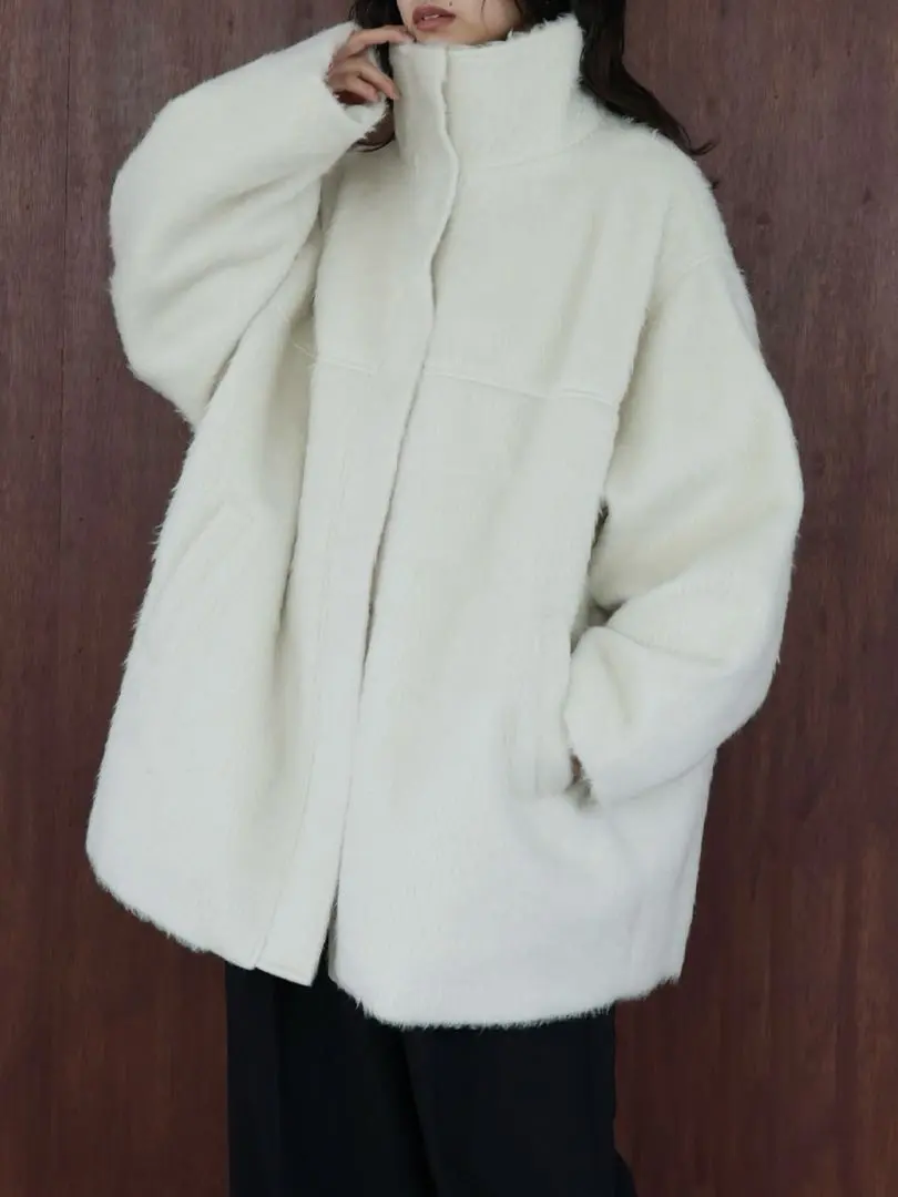 Thumbnail of 【Brand New with Tag】【hellam】Shaggy Stand Collar Coat