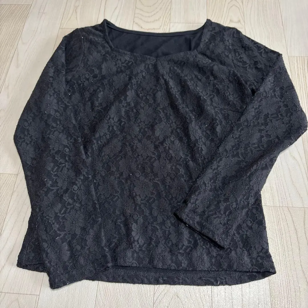 Thumbnail of Black Lace Long Sleeve Shirt