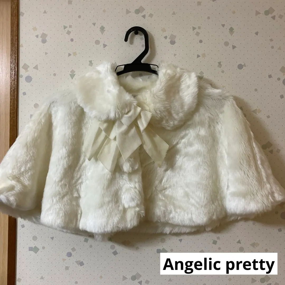 angelic pretty ラベンダー フリース フード付きポンチョ くまみみ