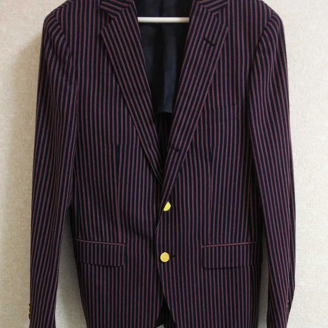 美品　Raffaele Caruso ホップサック　テーラード　48 ネイビー 美品 Raffaele Caruso ホップサック テーラード 48 ネイビー