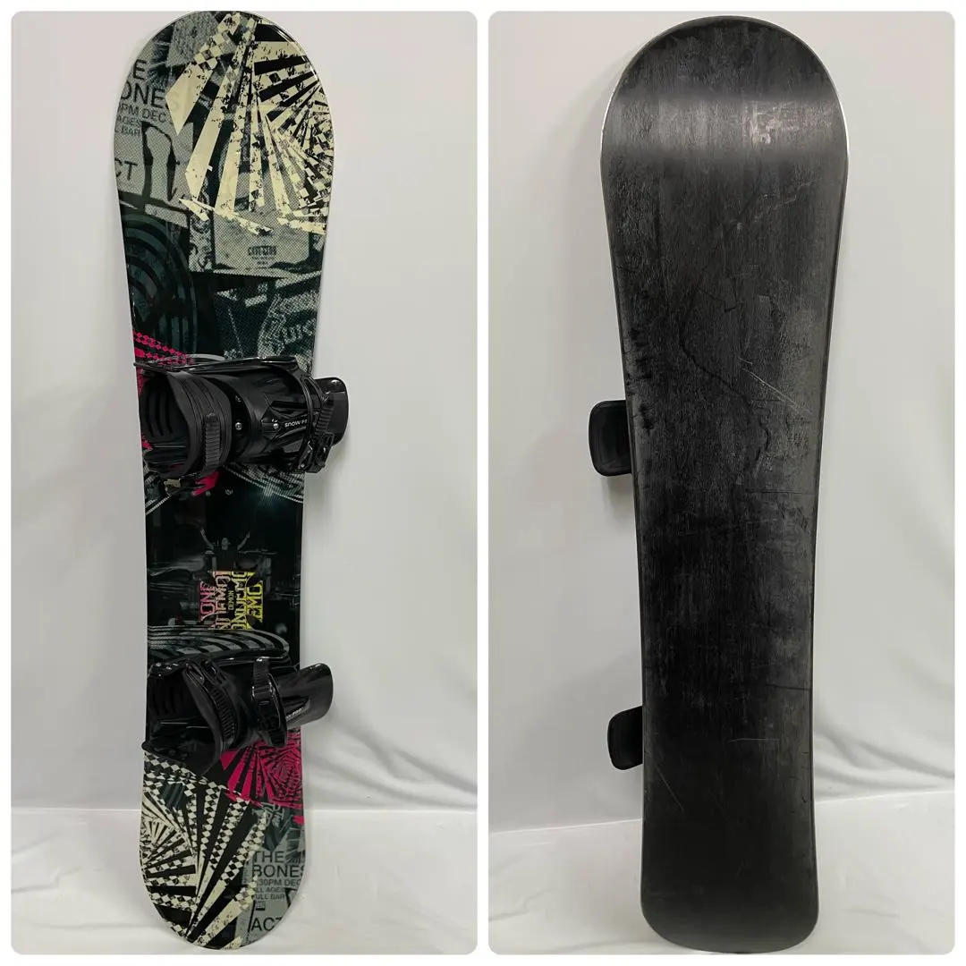 【美品】Snow PRO スノーボード 板 １４３ｃｍ　ビンディング ケース付き★ スノーボード 3点セット ボード板+ビンディング+ブーツ FRONTIER+