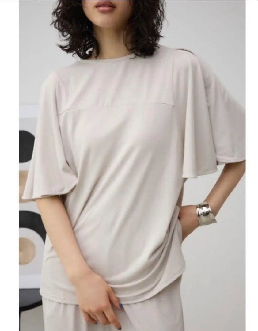 AZUL BY MOUSSY T/F 潔淨清涼喇叭袖半袖上衣 的縮圖