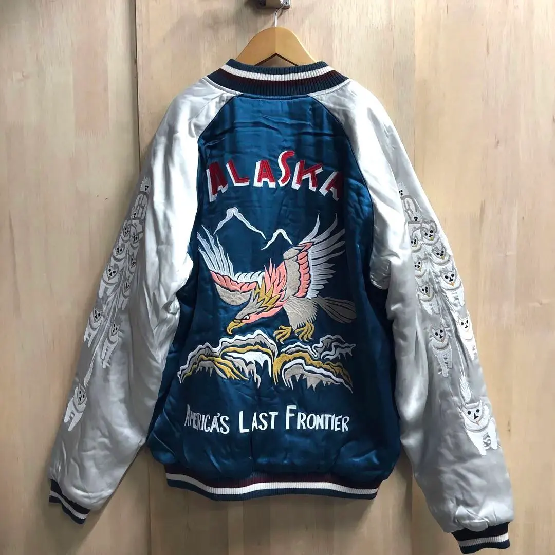 Houston スカジャン 別珍 リバーシブル L 中古・古着通販】HOUSTON (ヒューストン) 別珍リバーシブル