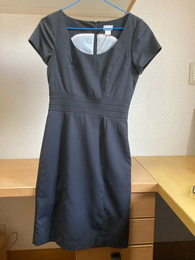 Thumbnail of H&M Black Striped Short Sleeve Dress US 4