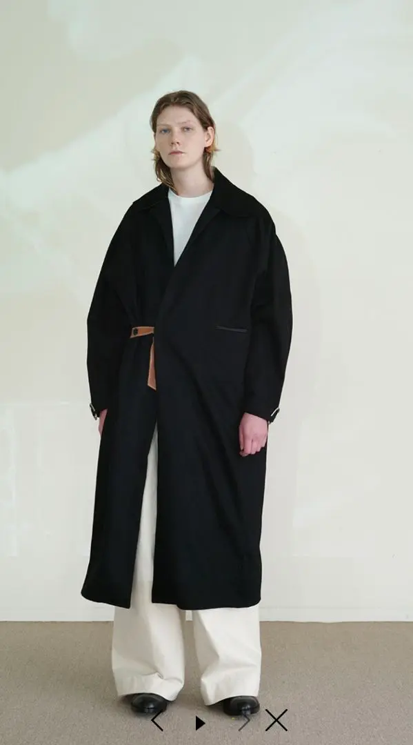 SUNSEA(サンシーストレートパンツ)22AwStraight Pants SUNSEA(サンシー)の新作、N.M Oxford w/耳 STRAIGHT Pants/BKを