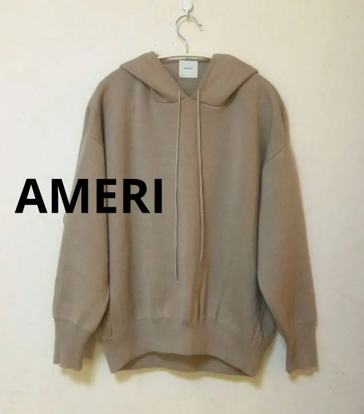 Thumbnail of AMERI Pullover Knit Hoodie - Fall/Winter Trend, Versatile, Comfortable ◎