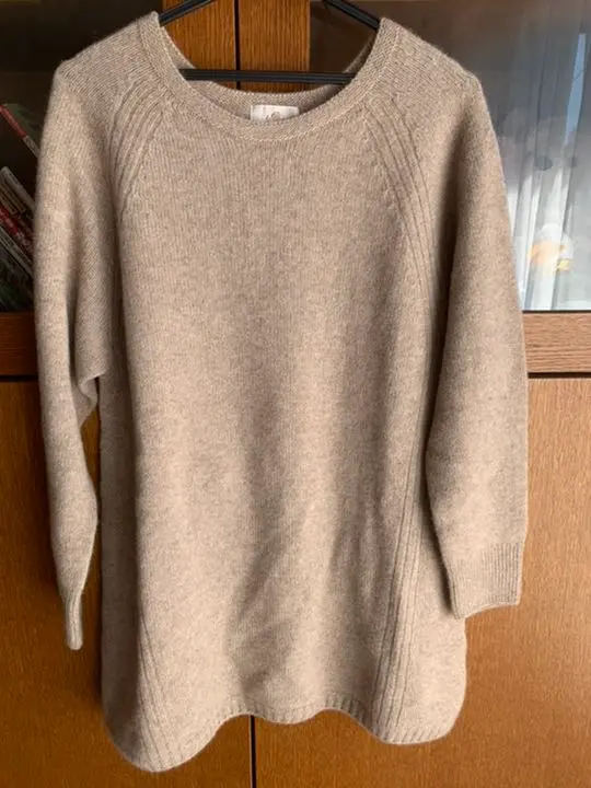 【美品】LUYUAN ROSE カシミヤ100% タートルネック ケーブルニット ルーエン ローズ 日本製 内モンゴル産 カシミヤ100