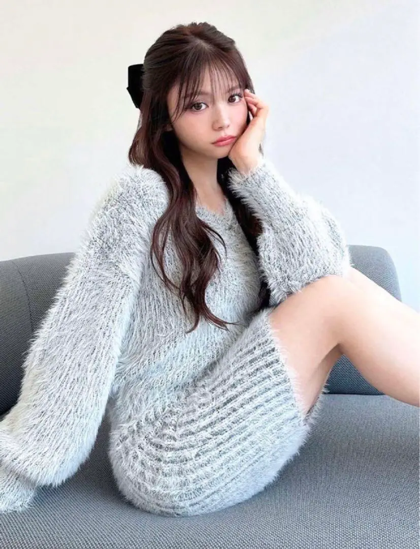 Thumbnail of RESEXXY Shaggy Knit Dress - Sold Out Mix