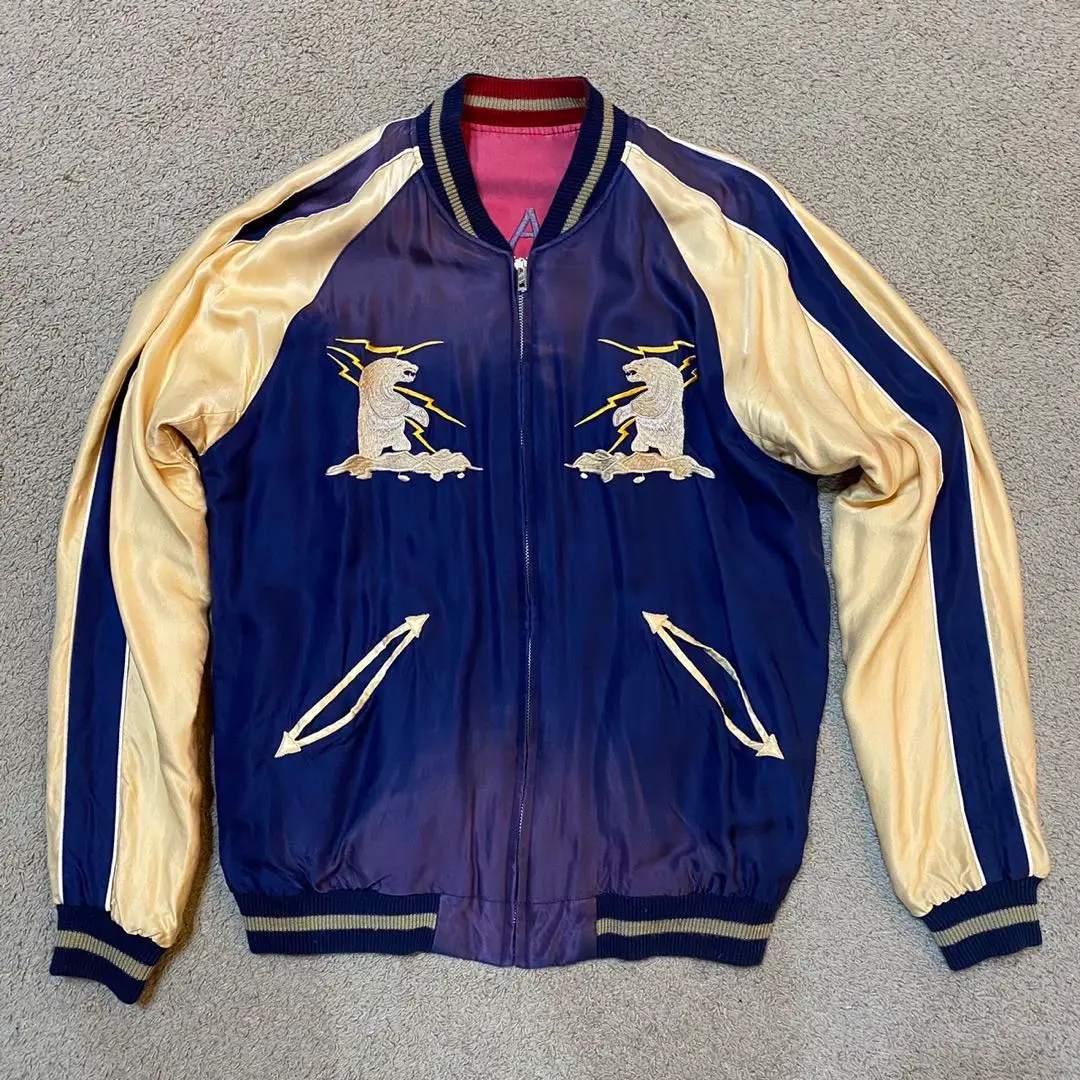 値下げ【ヴィンテージ美品】テーラー東洋 Lサイズ 別珍アラスカ リバーシブル Lot No. TT15544-128 / Late 1950s Style Velveteen Souvenir