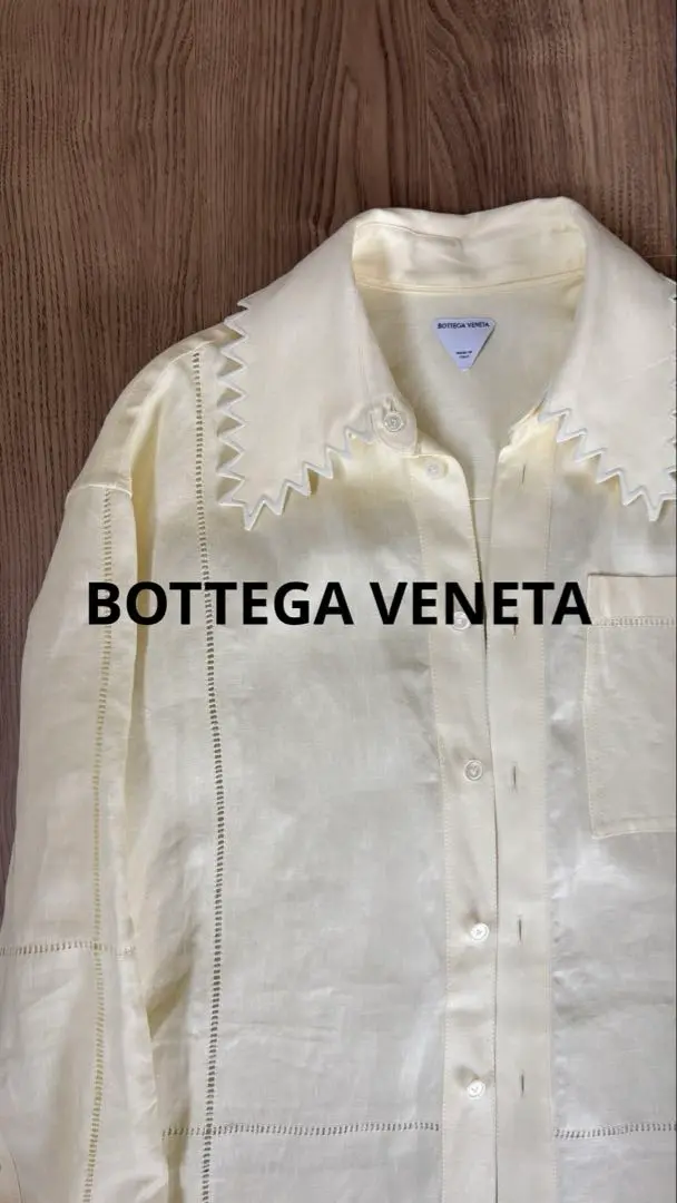 BOTTEGA VENETA - BOTTEGA VENETA ボッテガベネタ ブラウス 38(S位) ベージュ 【古着】【中古】 BOTTEGA VENETA - BOTTEGA VENETA ボッテガベネタ ブラウス S 白