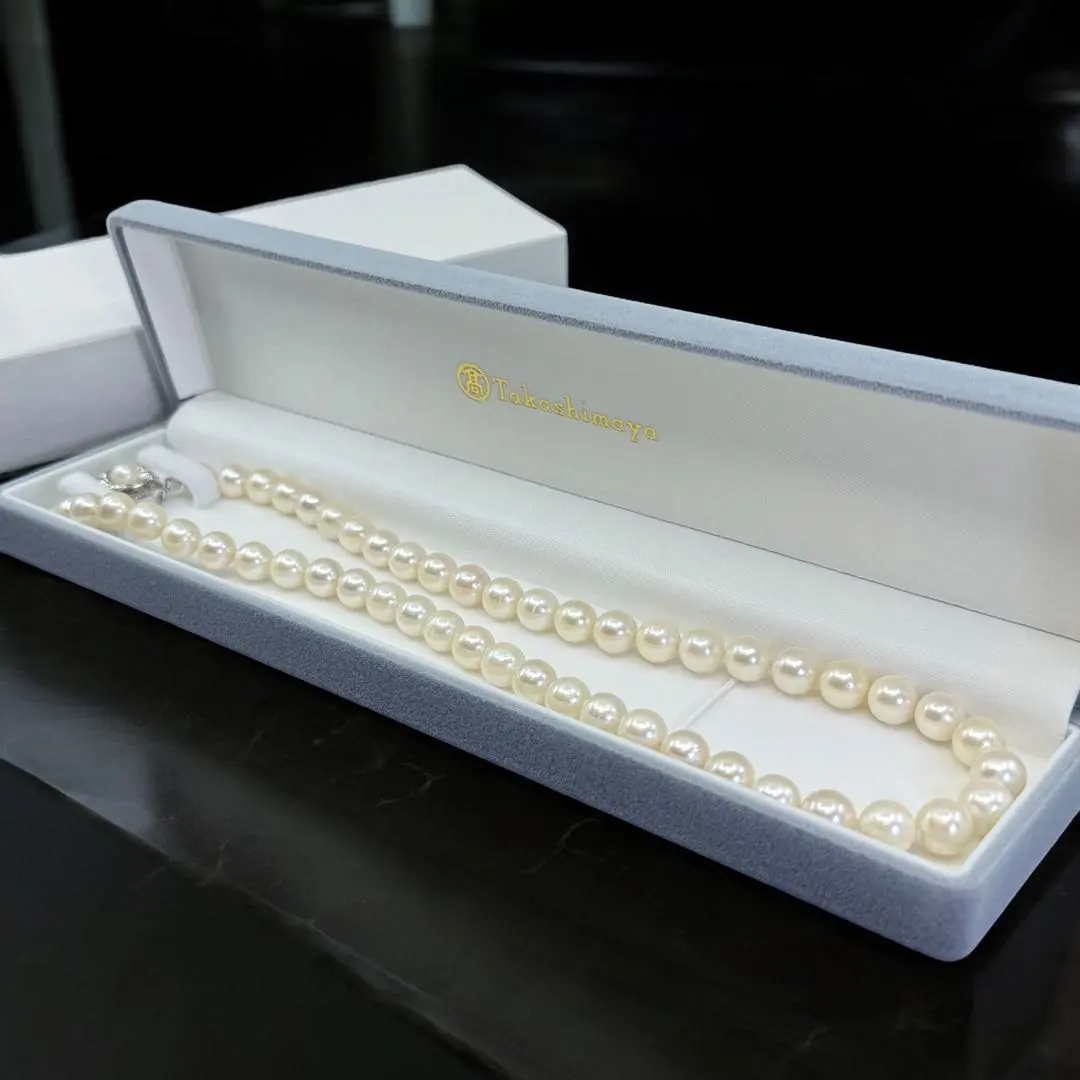 Thumbnail of Takashimaya Purchase: Akoya Pearl Necklace, Genuine Pearls, Silver, Large Beads, 8.5mm
