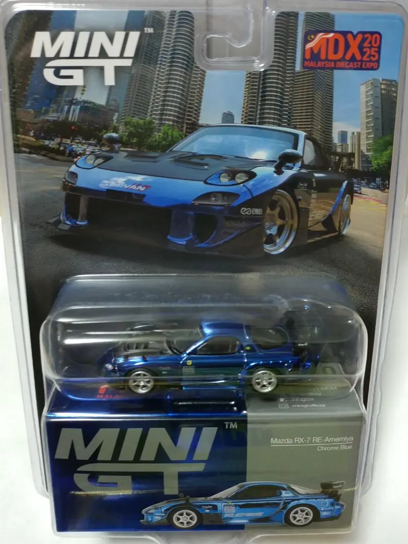 MINI GT 1/64 1020 MDX限定　MAZDA RX−7 RE雨宮 Mini GT MDX 2025 #1020/ #1021 Mazda RX-7 RE-Amemiya Chrome
