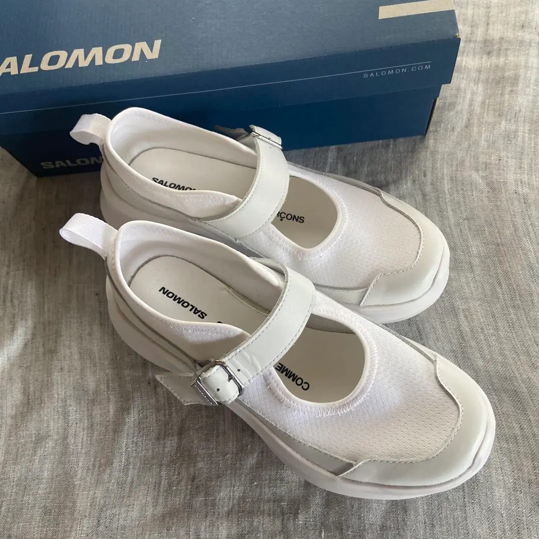 なお　salomon コムデギャルソン メリージェーン　黒　24cm コムデギャルソンXサロモン メリージェーンスニーカー 24cm