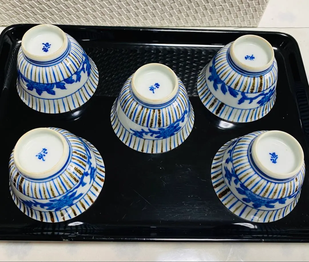 骨董　アンティーク　麦藁手　蓋碗　蓋茶碗　お碗　飯碗 骨董 アンティーク 麦藁手 蓋碗 蓋茶碗 お碗 飯碗 絵瀬戸 白州