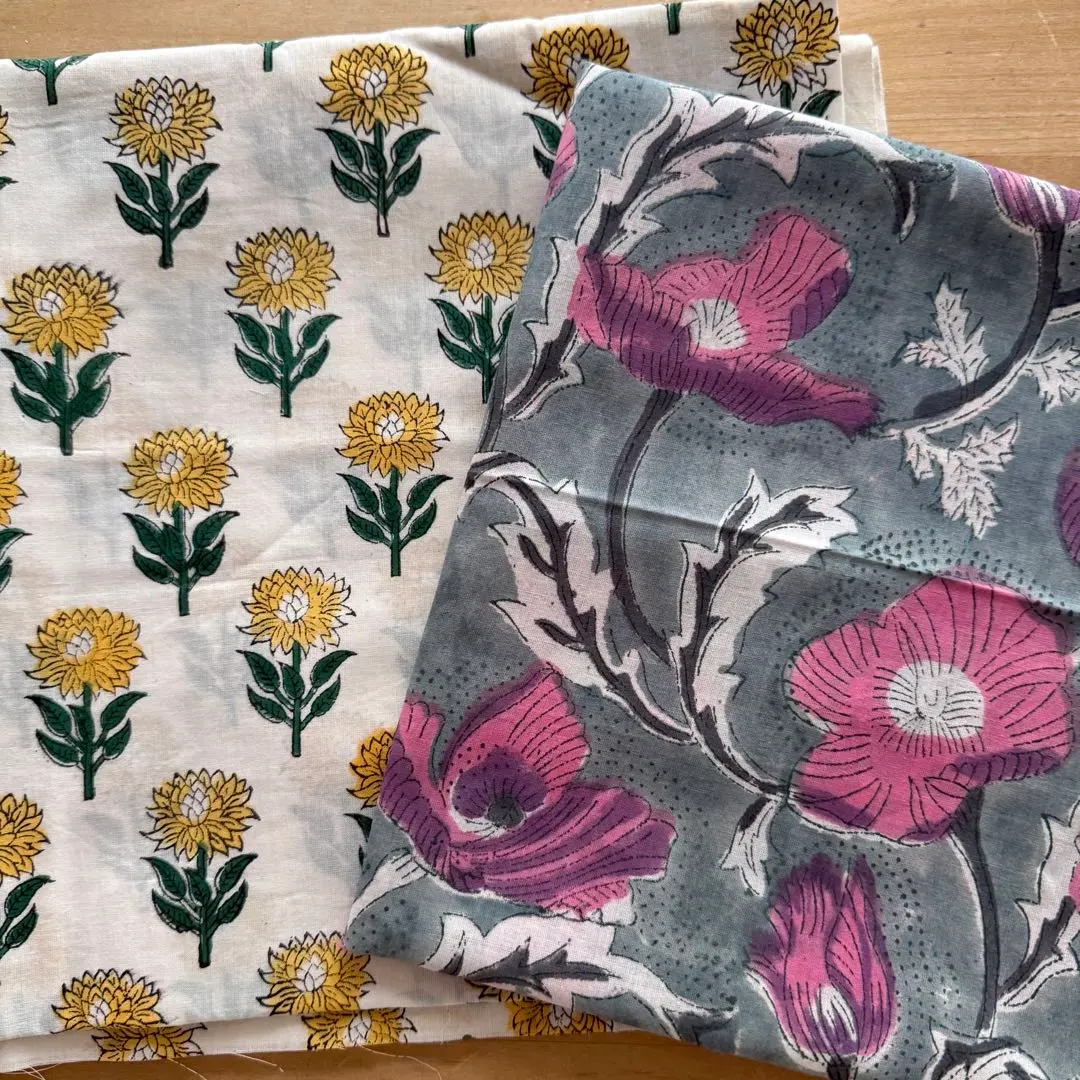 Thumbnail of 【Brand New】Indian Fabric Block Print Set of 2