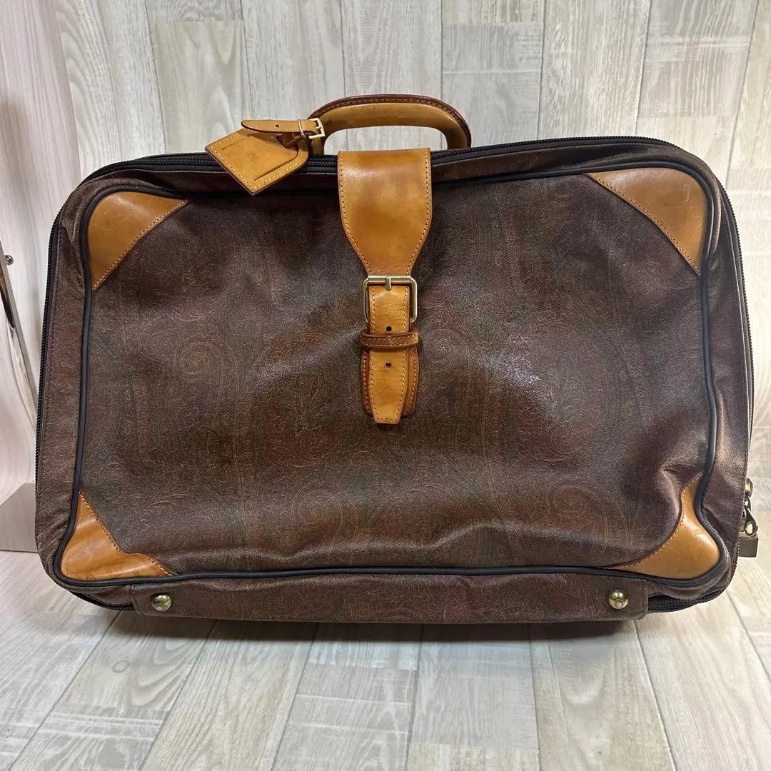 激レア　エトロ　キャリーケース　ペイズリー柄　ブラウン　本革張り 楽天市場】ETRO エトロ 00085 8007 Paisley ペイズリー柄 6連
