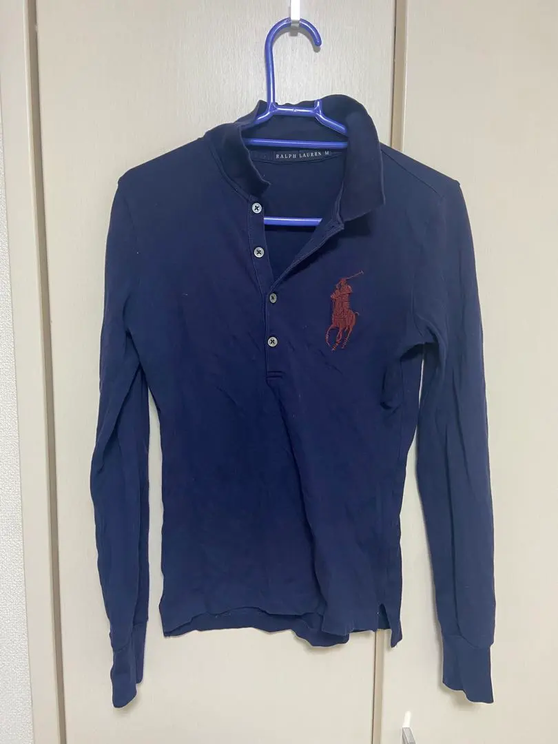Thumbnail of Ralph Lauren Navy Long Sleeve Polo Shirt M