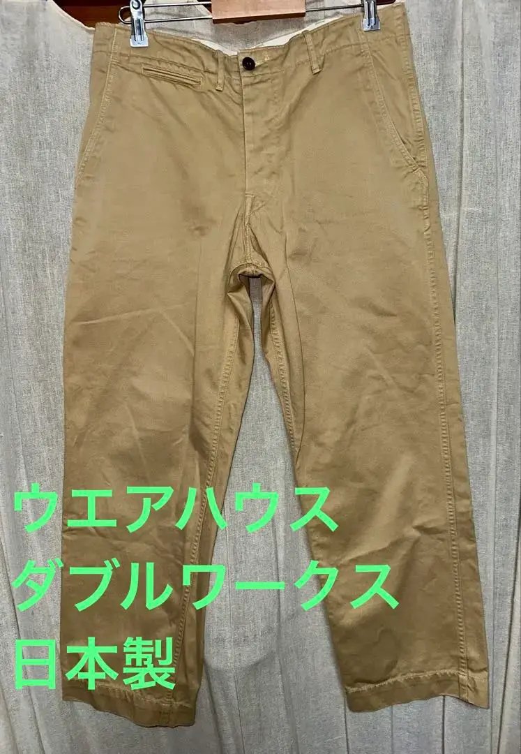 WAREHOUSE&CO.ベージュ ストレートカット チノパン 32 WAREHOUSE&CO.ベージュ ストレートカット チノパン 32 メンズ