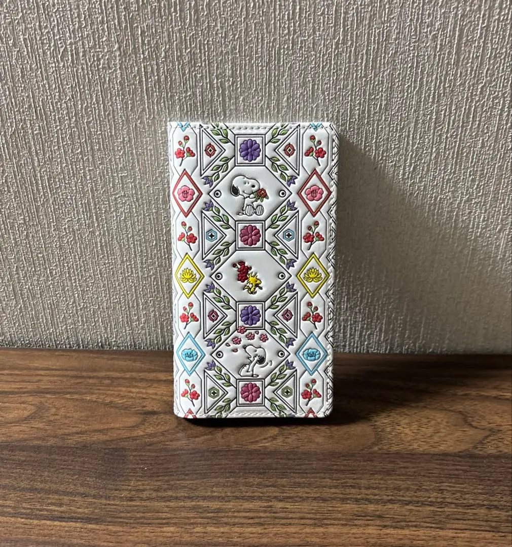 吉祥花づくし 日本製 浅草文庫 牛革製 スマホケース 手帳型 全