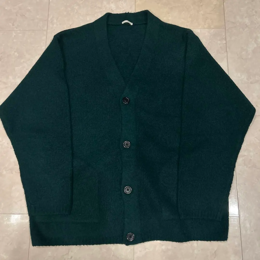 Thumbnail of Dark green V-neck cardigan
