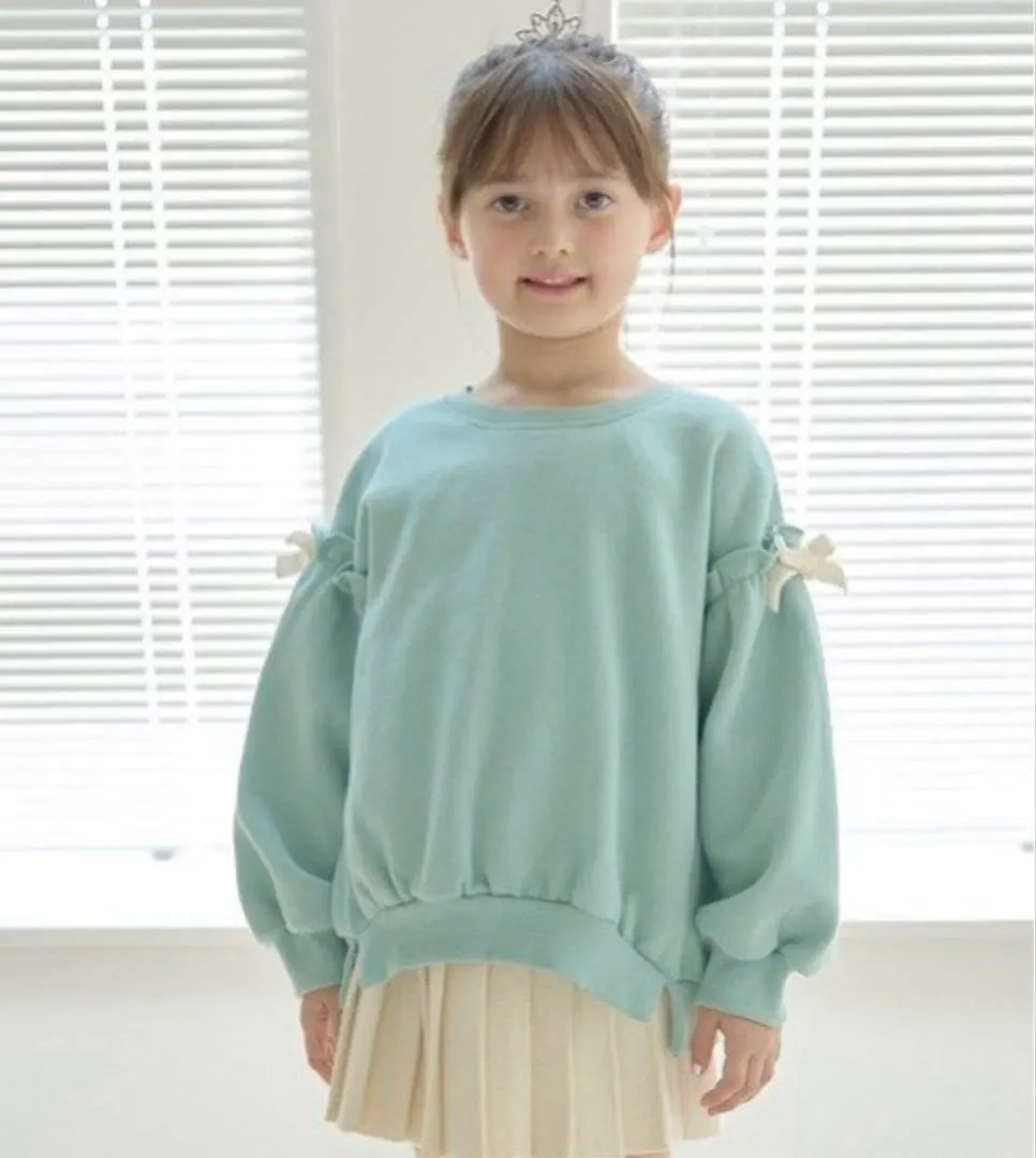 Thumbnail of Mint green sweatshirt 110cm top Lycee mine with tags