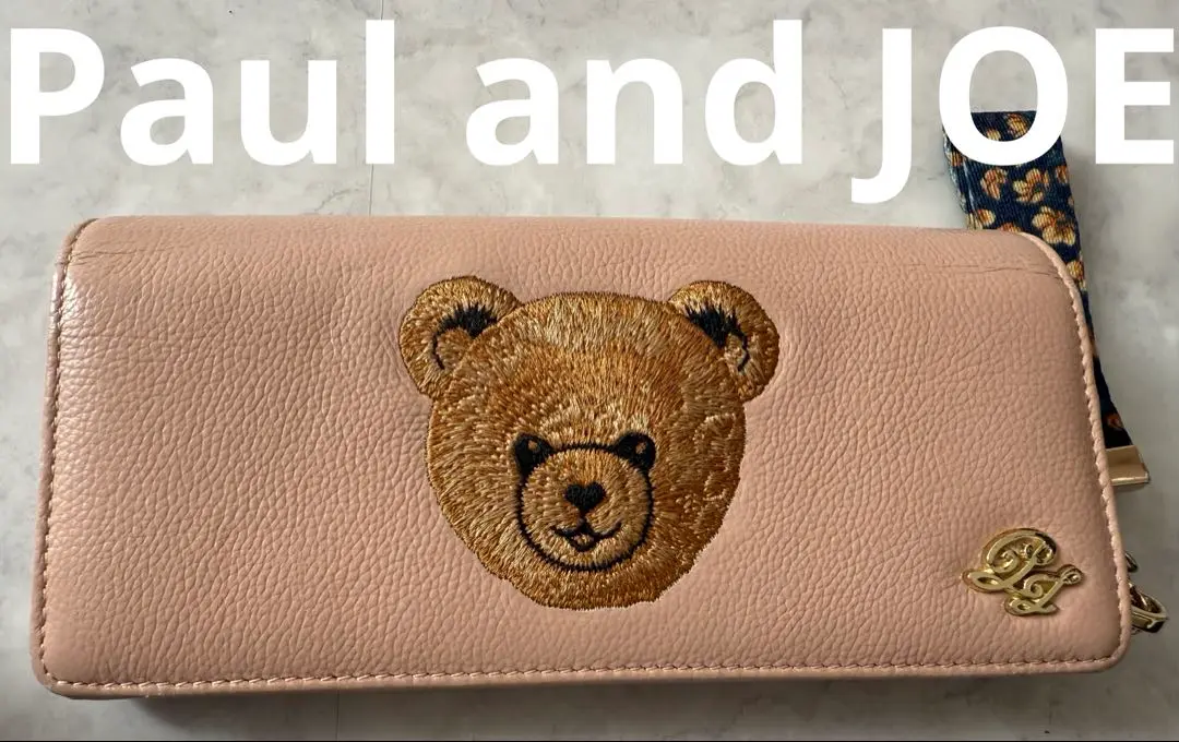 チビチママ様専用 ポール&ジョー 新品 牛革 長財布 クマ刺繍 PJA