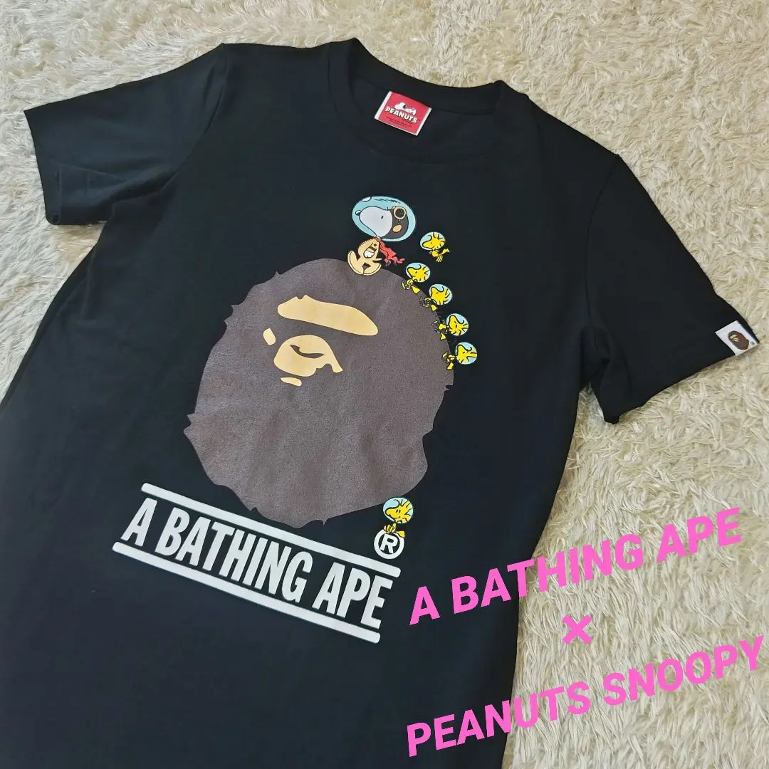 【美品】A BATHING APE × PEANUTS SNOOPYコラボTee 2025年最新】PEANUTS A BATHING APEの人気アイテム - メルカリ