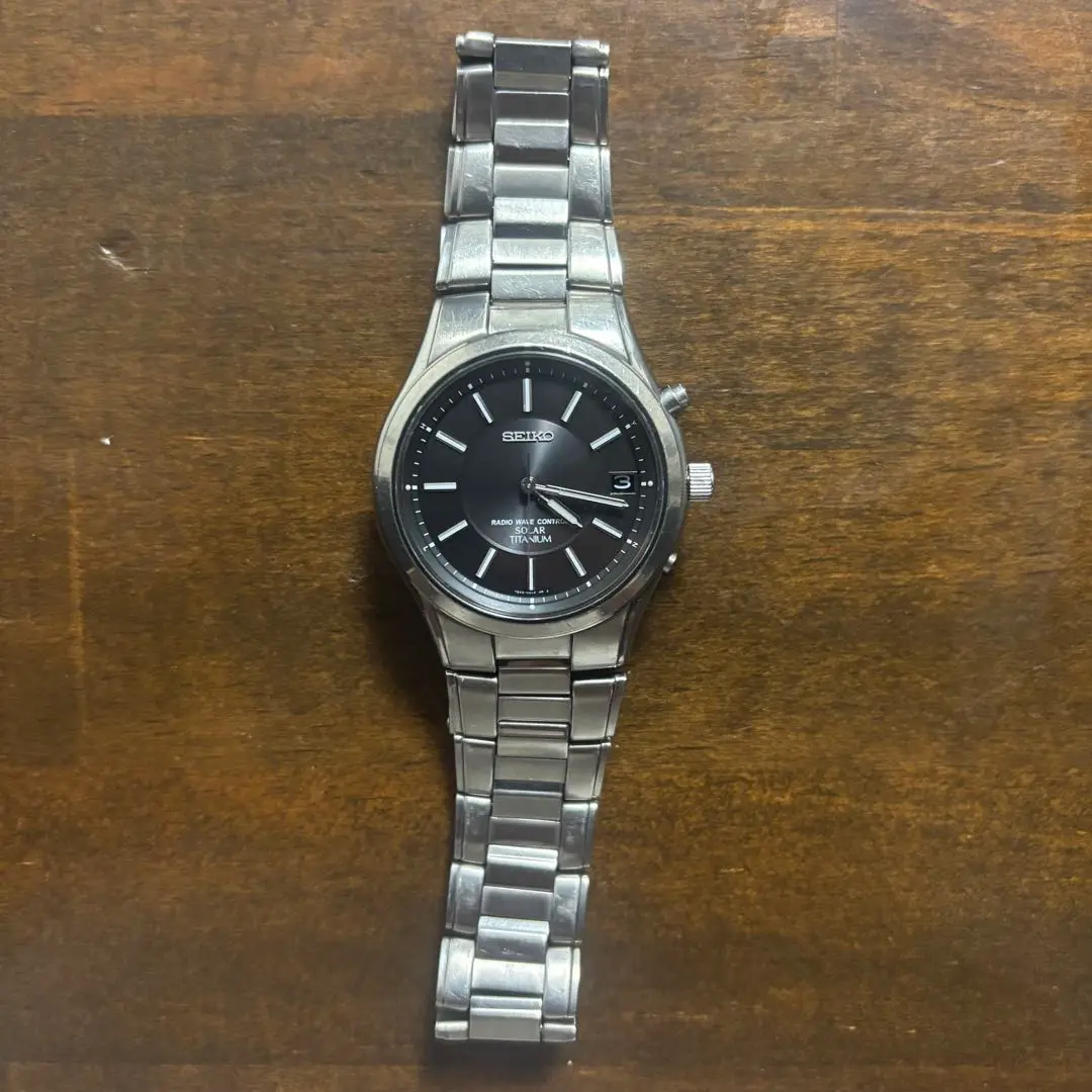 【電池交換済み稼働／バンド新品】SEIKO 電波ソーラー 7B42-0AN0 SEIKO】7B42-0AN0電波時計 ソーラー電池 チタニウムバンド