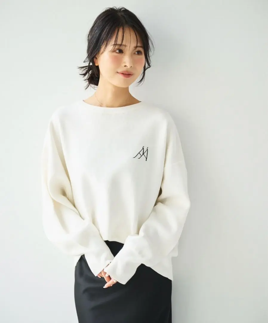 【早い者勝ち】 Aimeine エメイン　ロゴニットスウェット　イエロー　新色 Aimeine エメインロゴニットスウェットイエロー新色