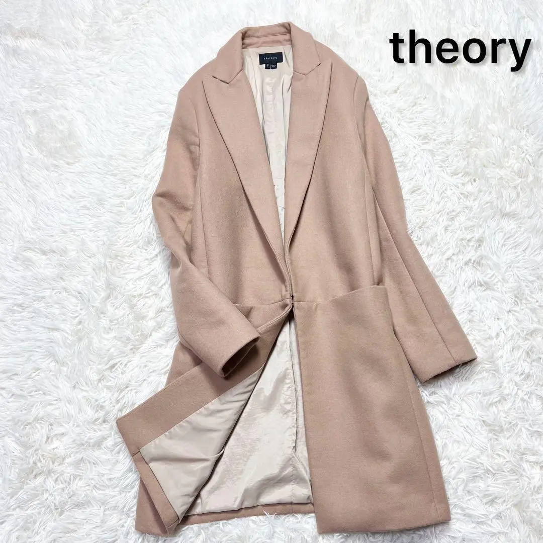 theory カシミヤ ダブルフェイス ロング チェスターコート S　滝沢眞規子 2025年最新】滝沢眞規子さん着用 theory チェスターコートの人気