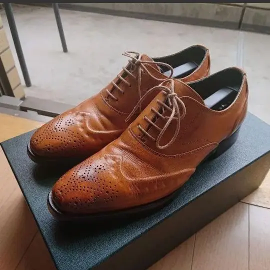 ミハラヤスヒロ ブラウン パテントレザー ローファー26cm