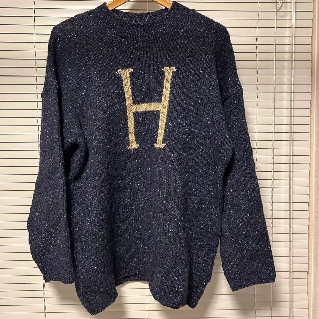 Harry Potter H刺繍セーター Sサイズ ネイビー