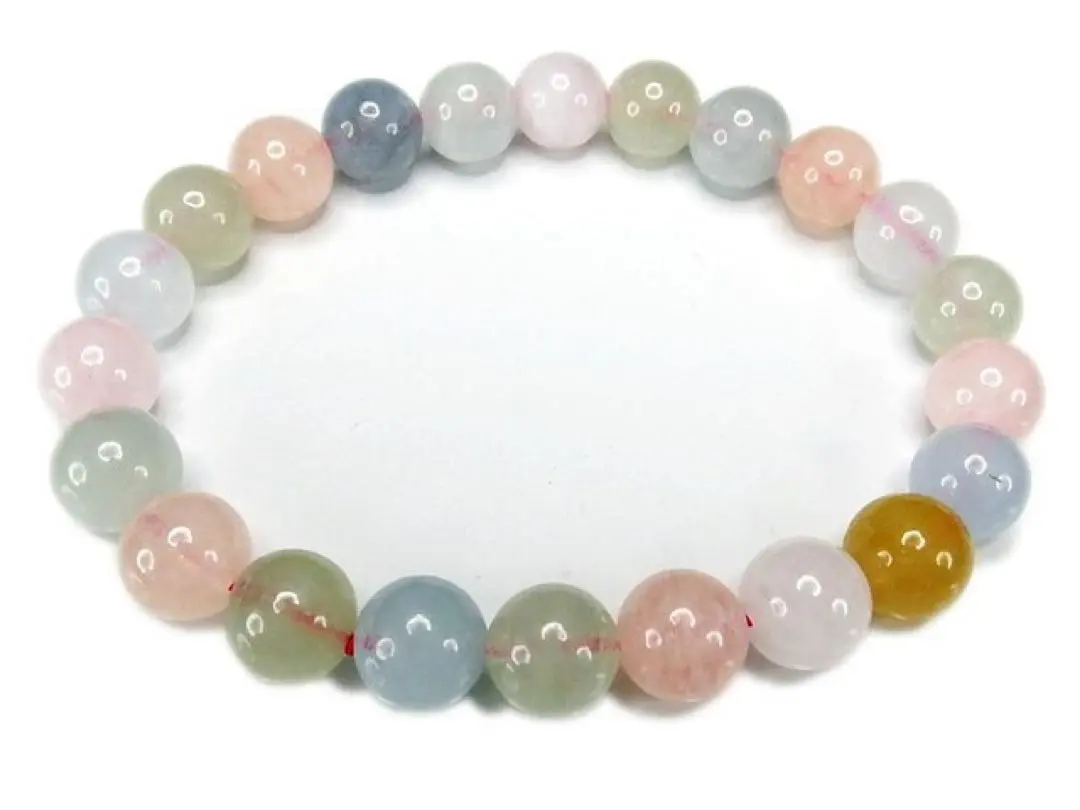 Thumbnail of Healing Variety Morganite Aquamarine 9mm Weak Bracelet AAA Rare Natural Stone 3