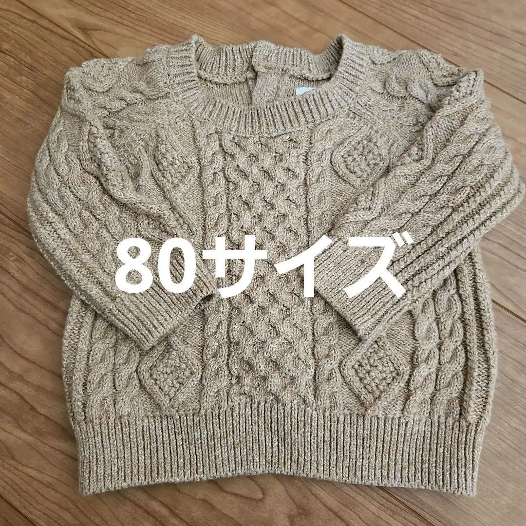 Thumbnail of Unused baby GAP cable knit sweater, size 80