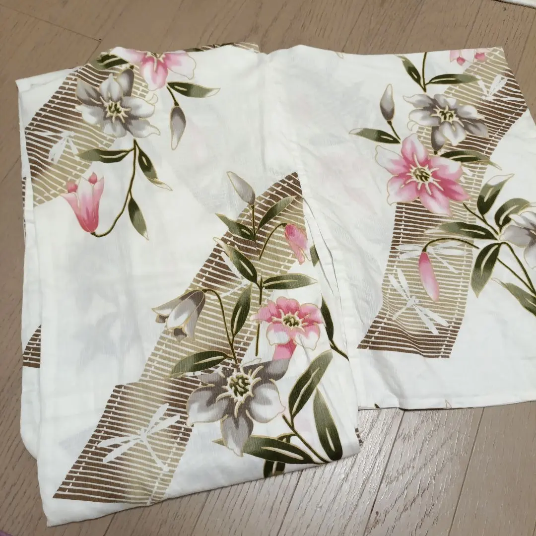 Thumbnail of Floral and Dragonfly Pattern Yukata (Single Item), 100% Cotton