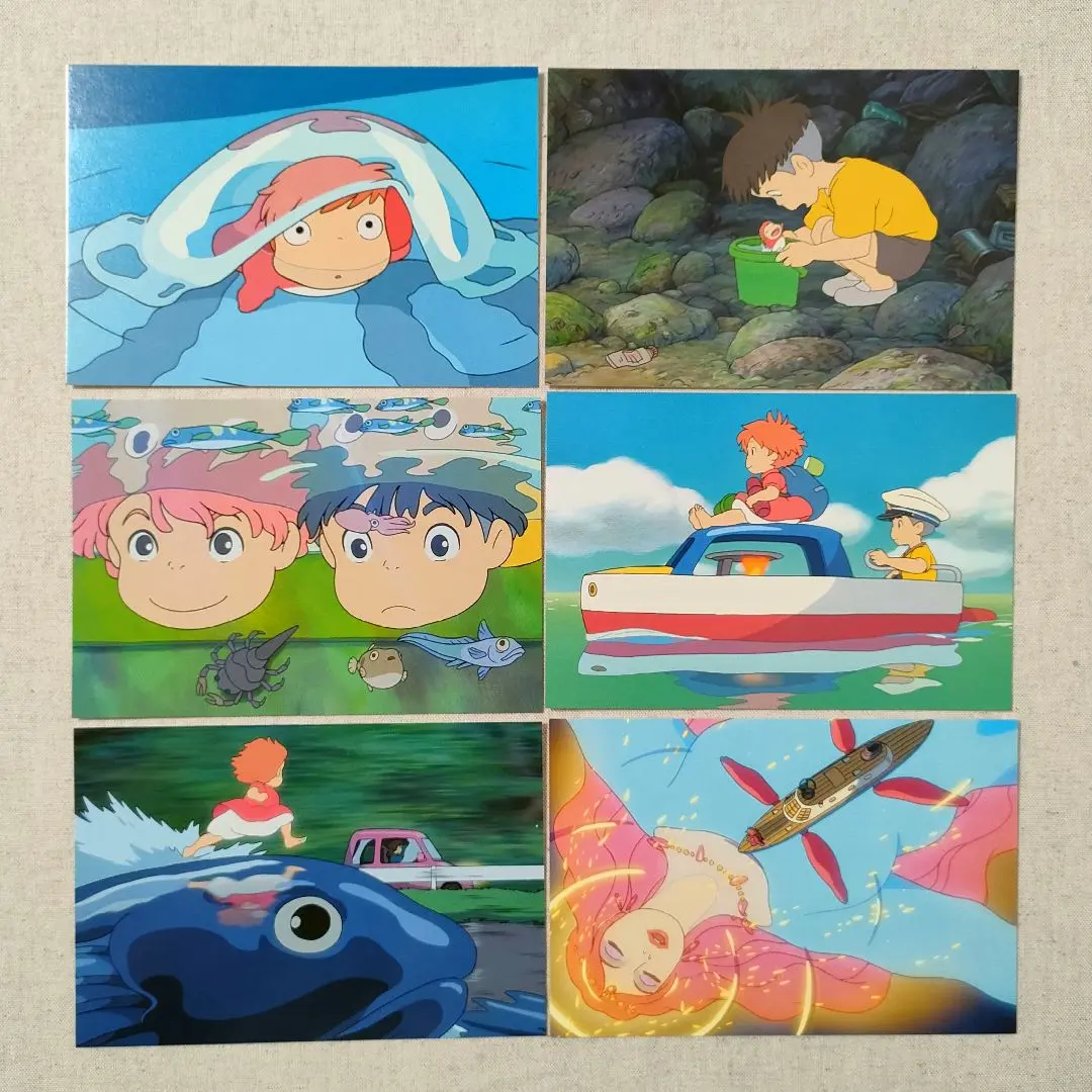 ジブリ美術館 フィルム ブックマーカー 崖の上のポニョ 新品未開封品 4セット 三鷹の森ジブリ美術館・フィルムブックマーカー・しおり 【崖の